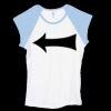 Bella Women's Baby Rib Contrast Cap-Sleeve Raglan T-Shirt Thumbnail