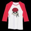 Bella Women's Baby Rib Contrast 3/4-Sleeve Raglan T-Shirt  Thumbnail