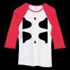 Bella Women's Baby Rib Contrast 3/4-Sleeve Raglan T-Shirt  Thumbnail