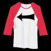 Bella Women's Baby Rib Contrast 3/4-Sleeve Raglan T-Shirt  Thumbnail