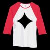 Bella Women's Baby Rib Contrast 3/4-Sleeve Raglan T-Shirt  Thumbnail