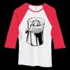 Bella Women's Baby Rib Contrast 3/4-Sleeve Raglan T-Shirt  Thumbnail