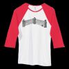 Bella Women's Baby Rib Contrast 3/4-Sleeve Raglan T-Shirt  Thumbnail