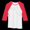 Bella Women's Baby Rib Contrast 3/4-Sleeve Raglan T-Shirt  Thumbnail