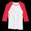 Bella Women's Baby Rib Contrast 3/4-Sleeve Raglan T-Shirt  Thumbnail