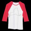 Bella Women's Baby Rib Contrast 3/4-Sleeve Raglan T-Shirt  Thumbnail