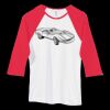 Bella Women's Baby Rib Contrast 3/4-Sleeve Raglan T-Shirt  Thumbnail