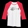 Bella Women's Baby Rib Contrast 3/4-Sleeve Raglan T-Shirt  Thumbnail